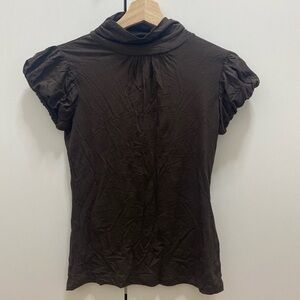 Ann Taylor Loft Brown Turtleneck Top